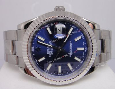 Replica Rolex Datejust II Blue Face Watch 41mm